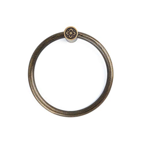 Villa Gate Handles Door Knocker Retro Copper Knockers Garden Door Handle Solid Simple Pull Ring (3.7Inch (9.5Cm)) #TOP4