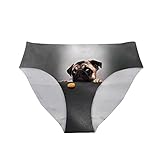Allcute Lovely Sexy Pug Dog Comfy Underwear Hipster Panties Grey Briefs Hipsters