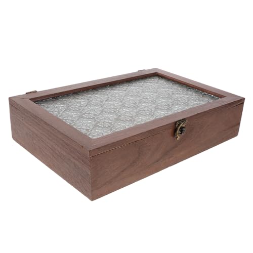 WRITWAA Organizadora Madera Vintage para Pendientes Anillos y Accesorios Almacenamiento de Escritorio