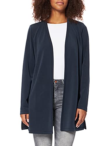Samoon Damen Offene Longjacke Langarm unifarben Navy 42