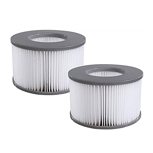 Paquete de 2 filtros de piscina de spa, cartucho de filtro de repuesto para accesorios frontales de vías fluviales, cartuchos de filtro compatibles con todas las bañeras de hidromasaje, piscina de spa Cover