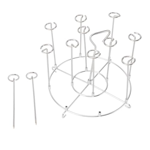 SIXRUN Porta Spiedino per Spiedini, Griglia Salvaspazio in Acciaio Inossidabile 304, Strumento Versatile per Barbecue per Chef Domestici (6QT)