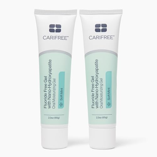 CariFree Fluoride Free Gel Mint Flavored Nano Hydroxyapatite Toothpaste Neutralizes pH Freshens Breath & Moistens Mouth Dentist Recommended for Oral Care (2.3 Ounce (Pack of 2) Soft Mint