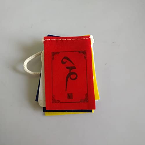 Bandeiras de oração tibetanas Mini feitas à mão no Nepal - Pequena (3,8 cm x 5,55 cm)