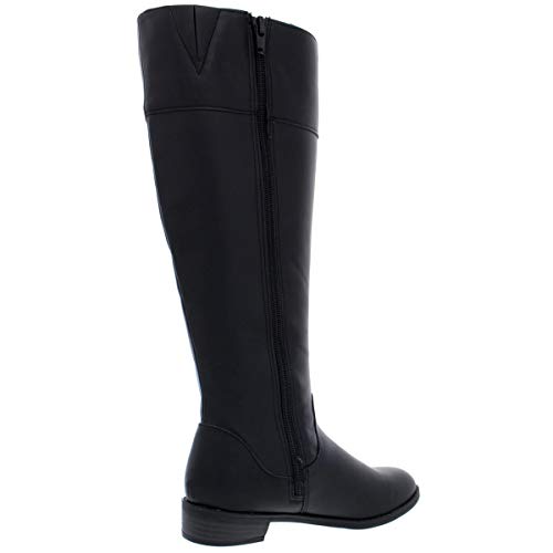 Karen Scott Womens Deliee 2 Faux Suede Riding Boots Black 8 Medium (B,M)2