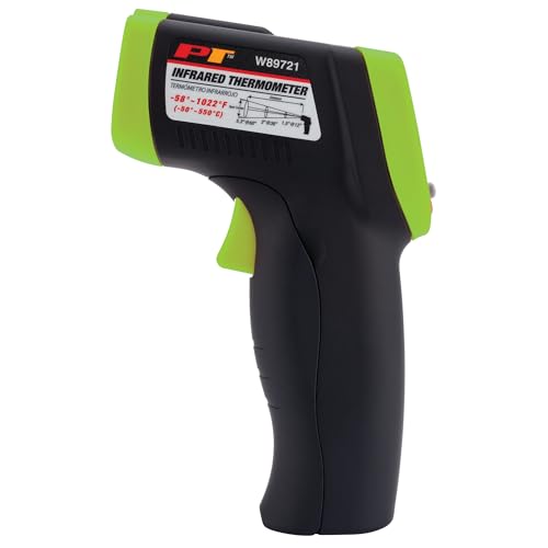 Image of Performance Tool W89721 Non-Contact Digital Laser Infrared Thermometer, Orange and Black With 12:1 Spot Ratio