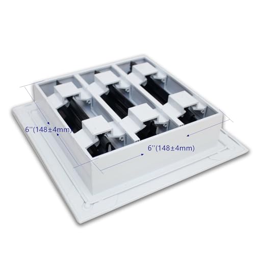 Grille d'aération de sol blanche premium 15,2 cm avec diffuseur linéaire intégré