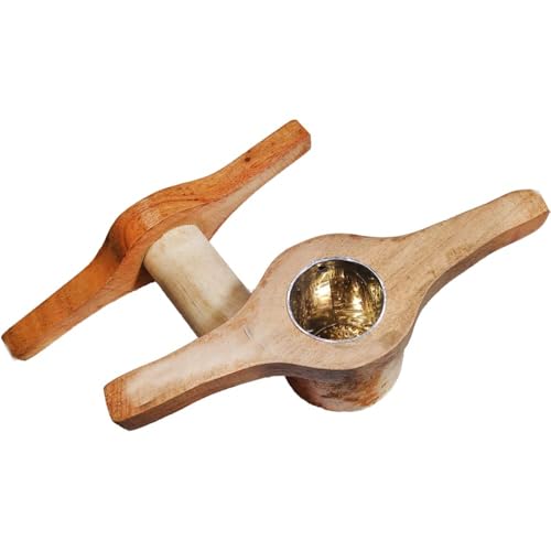Handmade Wooden idiyappam Maker Kitchen Press Tool and chakli Press Maker Sev Sancha Maker with Brass Bottom Sheet