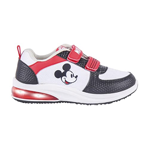 CERDÁ LIFE'S LITTLE MOMENTS Baskets Lumières de Mickey Mouse avec Scratch pour Assurer Son Indépendance et Son Confort-Licence Officielle Disney, Multicolore, 28 EU