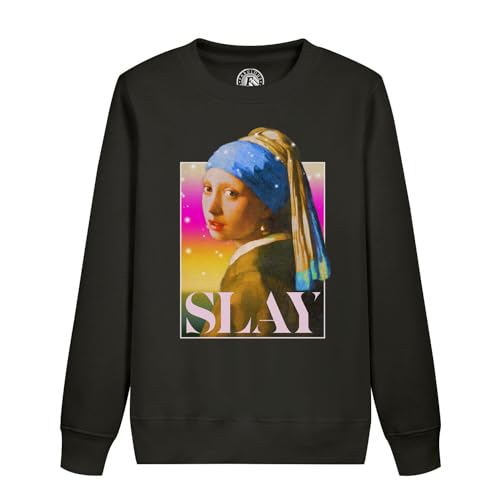 Sweatshirt enfant Vermeer Slay parodie art vintage pull humour pour ado