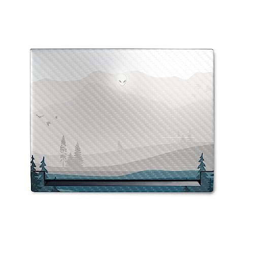 Image of MightySkins Carbon Fiber Skin Compatible with Alienware M18 R1 (2023) Full Wrap Kit - Tundra | Protective, Durable Textured Carbon Fiber Finish | Easy to Apply & Change Styles | Made in The USA