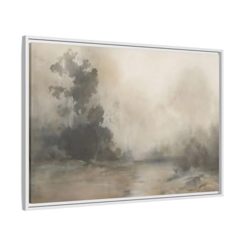 Toile paysage brumeux de qualité premium avec finitions galerie 90x60