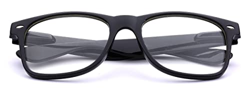 Kids Retro Nerd Costume Glasses For Boys Girls Age 4-12 Clear Lens Non-Prescription Pretend Fake Glasses For Children #TOP3