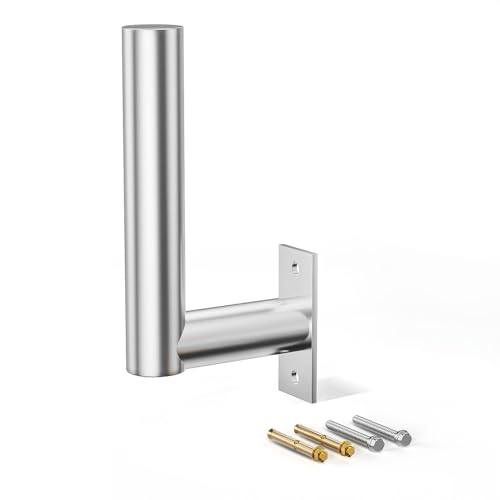ANNTLENT Amplificador de Cobertura de Señal Con Soporte de Mástil Tipo L - Para Antena Exterior Genérica de 30cm, Señal de Teléfono Celular/Satélite