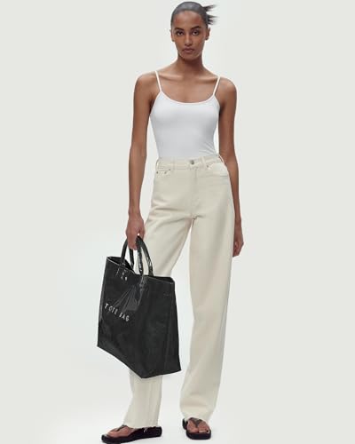 Image of Lushandy PVC Tote Bag Women's Letters Print Hobo Handbag 14L Waterproof Plastic Tote Purse for Work, Beach, Shopping