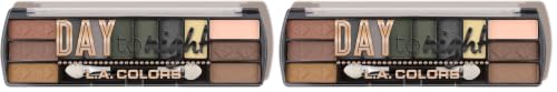 Image of L.A Color Day To Night 12 Color Eyeshadow, After Dark Long wearing and Easily Blendable Eye makeup Palette | Matte, Shimmers and Metallic (Sunrise) (Pack of 2)