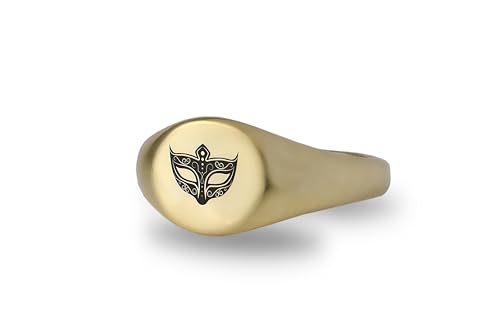 Bague masque de carnaval brésilien personnalisé bijou fête gravé