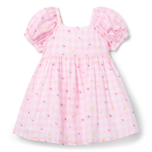 Janie and Jack Girls Girls Pink Gingham Dress (Toddler/Little Kid/Big Kid)