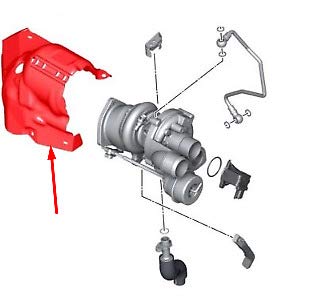 GTV INVESTMENT CLUBMAN R55 Turbocharger Heat Shield 11657595605 