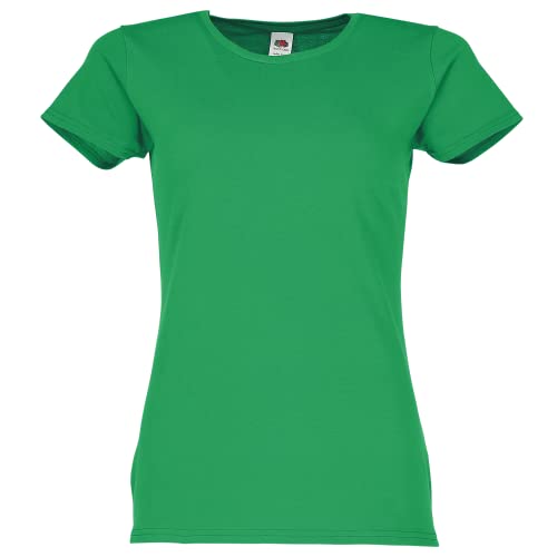 Fruit of the Loom Ladies Iconic T-Shirt Größe S - XXL, Farbe:maigrün, Größe:S