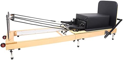 ARKANTOS Pilates Reformer Pro, Studio Grade Pilates Machine Bundle with Reformer Accessories, Reformer Box, Cardio Rebounder, Padded Jump Board