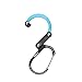 GEAR AID HEROCLIP Carabiner Clip and Hook (Small) for Purse, Stroller, and Backpack, Black and Blue, 1 Pack