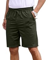 Material: Mens shorts with soft, comfortable and breathable material, very stretchy and tightly stitched. The fabric is soft to the touch and hardwearing. Design:Shorts for men has two zippered pockets as well as two back pockets for easy storage. Th...