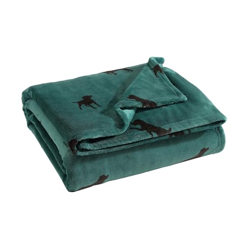 Image of Eddie Bauer - Throw Blanket, Ultra-Soft & Reversible Plush Bedding, Blanket for Couch & Bed (Buddy The Dog Green, 50 inch x 60 inch)