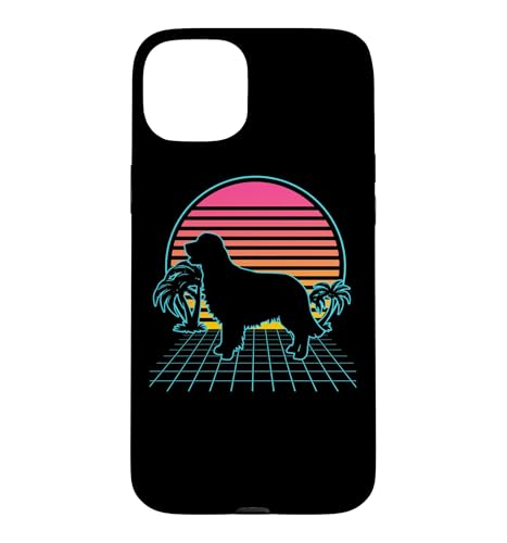 Golden Retriever Dog ���g�� 80�N�� Vaporwave ���I�q�� �X�}�z�P�[�X iPhone 15 Plus �p