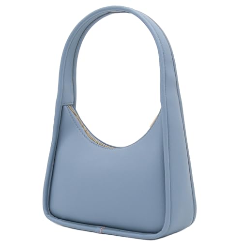Image of Small Minimalist Shoulder Bag for Women, Faux Leather Underarm Purse, Chic Top Handle Handbag for Everyday