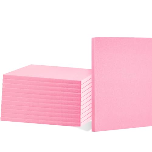 Frienda 12 Pcs Foam Board Bulk Xps Foam Sheet Panel For Diy Crafts Sculpture Modeling Floral Arrangements School Home Office Art (12' X 12' X 1/2',Pink)