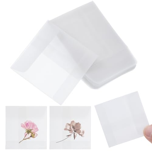 50 Pcs Glassine Envelopes 2.36×2.36 Inch Small Flat Paper Bag Small Glassine Envelopes Semi-Transparent Flat Bags Waxed Papers Bags for Stamps Photos Coins Jewelry Storage