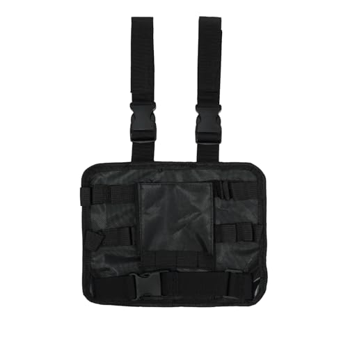 Tool Belt Pouch for Men Tool Holster Bag with Adjustable Detachable Nylon Belt Clip Small Work Pouch Leg Bag for Carpenters Frame Builders Gardeners Electricians Roofers Craftsmen (Black)