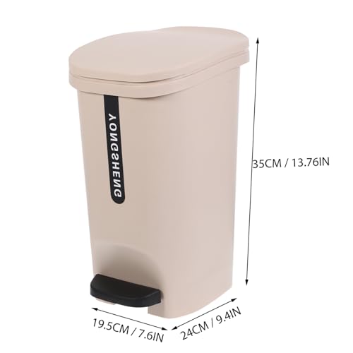 Caneca de basura rectangular con pedal de 10 l miniatura 4