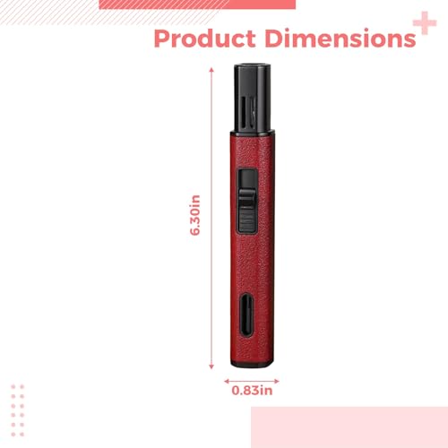 Encendedor Antorcha Recargable 16 cm Rojo Oscuro miniatura 3