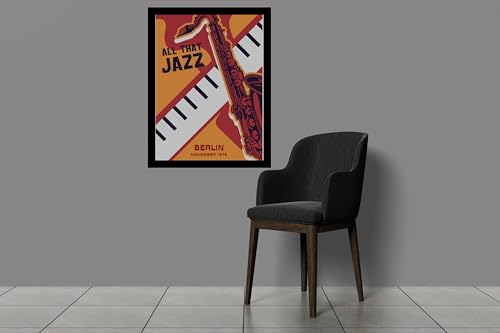 Image of BLINKART All That Jazz Abstract Wall Art Painting Print Design | Aesthetic Wall Decor Photo Artwork Frame Decoration Hanging Home Bedroom Living Room Office Wall Decor | T004 | 13x10 Inches
