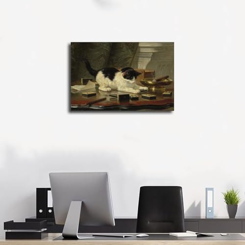 Toile décoration murale Henriette Ronner Knip pour masquer mur vide - 3
