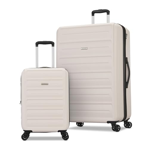 Image of American Tourister Westridge Hardshell Luggage Set - 2 Piece Set - 20 /28 inch Carry-On & Large Checked Luggage Set with Spinner Wheels - Expandable Hard Suitcases for Travel - Hard ABS Shell - Light Pink