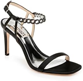 Badgley Mischka Women's Kai Heeled Sandal, Ivory Satin, 8 | Image 1