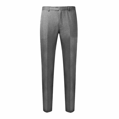 L S U Pantalones escolares ajustados para niños, cintura ajustable, media elástica, 3/4-15/16, teflón, gris, 10-11 años delgado