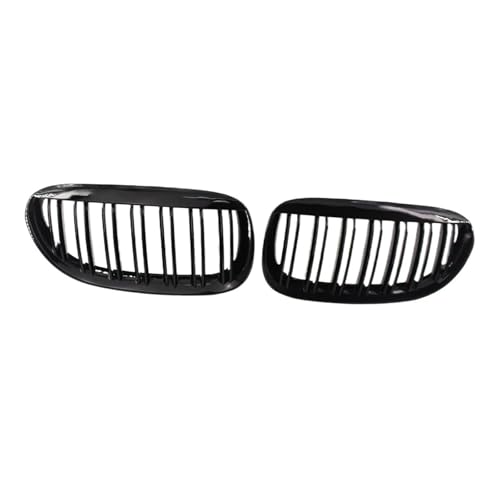 Parrilla delantera para Serie 6 E63 E64 2004-2010 con rejilla de doble listón negra