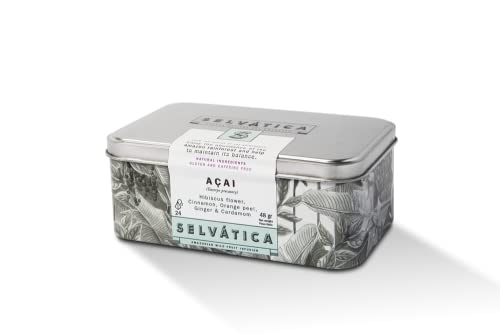 Selvatica - Amazonian Wild Fruit Infusions Blend, Açai Origins 24 Tea Bags, Pack Of 2 Premium Metal Boxes (2.54 Oz Each) 100% Natural - No Sugar #TOP1