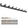 Ralbay 52inch Black Vanity Lights 8 Lights Dimmable 5 Color Temperature Acrylic Modern LED Bathroom Vanity Lighting Fixtures Matte Black