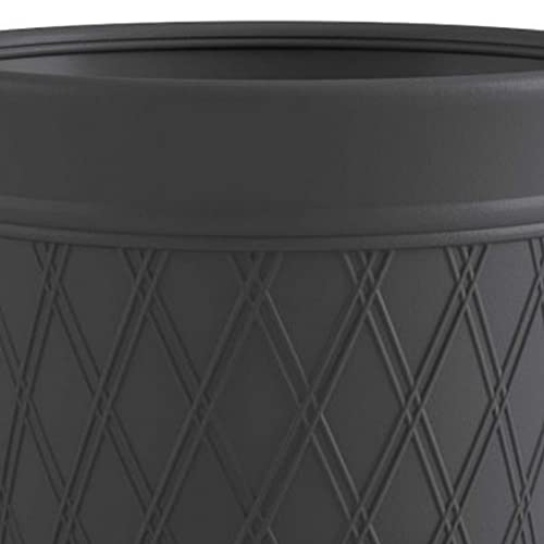 Suncast 2 Pack 14" x 12" Round Resin Decorative Weatherproof Outdoor Hideaway Standard Garden Hose Storage Pot with Drainage Holes, Gray - image 8