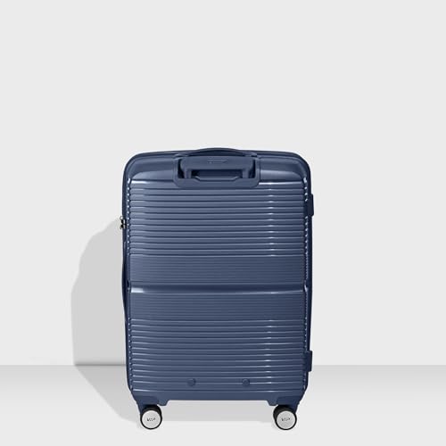 Image of VIP AER Plus Pro Check-in Trolley Bag 67cm | Medium | Hard Luggage | Smooth 8-Wheel Suitcase | Premium Polypropylene | Flushed TSA Lock Business Travel Luggage | 3 Years International Warranty (Blue)