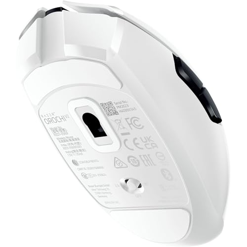 Razer Orochi V2 - Souris de Jeu sans Fil Portable - HyperSpeed et Bluetooth - Capteur Optique 18K DPI - Commutateurs de Souris de 2e génération - Poids 60g - Piles AA/AAA - PC/Mac | Blanc