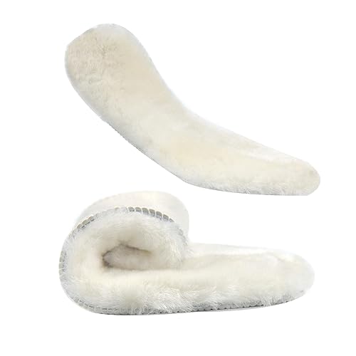 Plantillas de piel de oveja para hombre y mujer, gruesas y suaves
