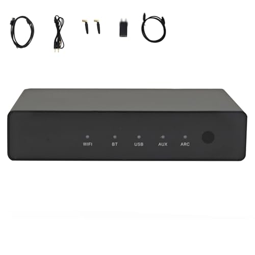 Transmisor de música multihabitación, reproductor de audio con múltiples opciones de transmisión, compatible con dispositivos móviles, diseño compacto para cine en casa y uso en estudio