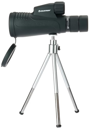 Celestron 72373 Outland X 10-30x50mm - Wodoodporny monokular Celestron 72373 Outland X 10–30x50 mm, statyw, oslony okularów, mocna obudowa, szklo pryzmat. BaK-4, wielopowlok. ukl. optyczny, czarny