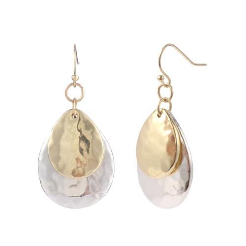 Gold and Silver Mixed Metal Earrings for Women Dangling Vintage Two Tone Boho Small Dangle Earrings